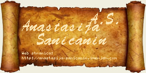 Anastasija Saničanin vizit kartica